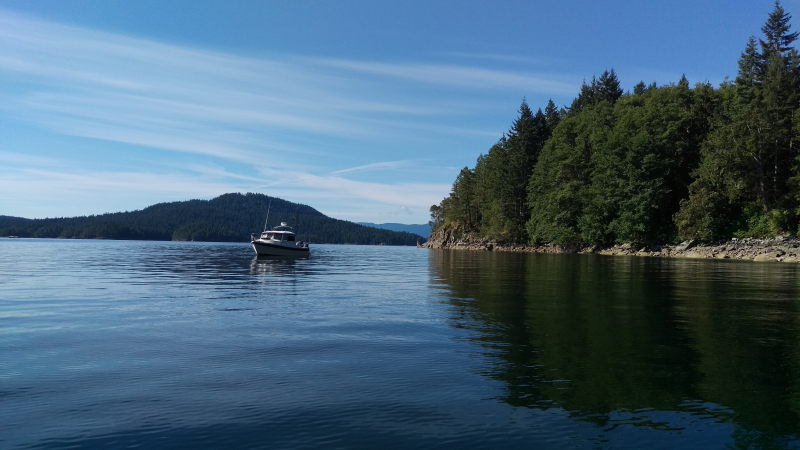 On the hook in Blind Bay.