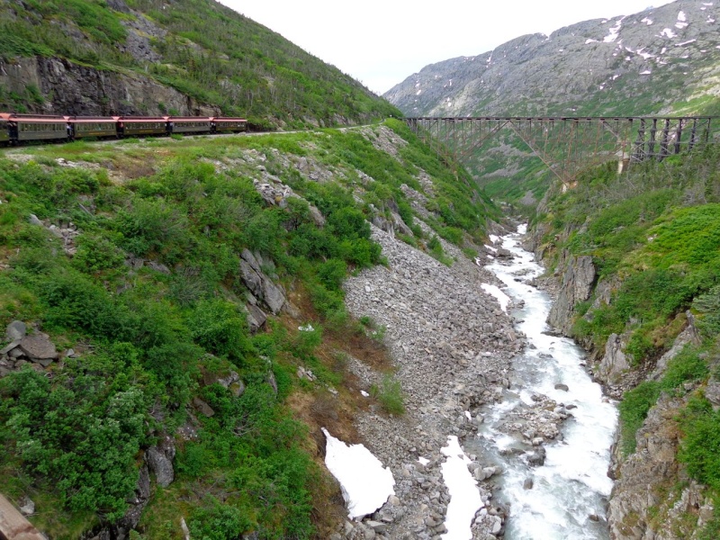 On the White Pass and Yukon Route train