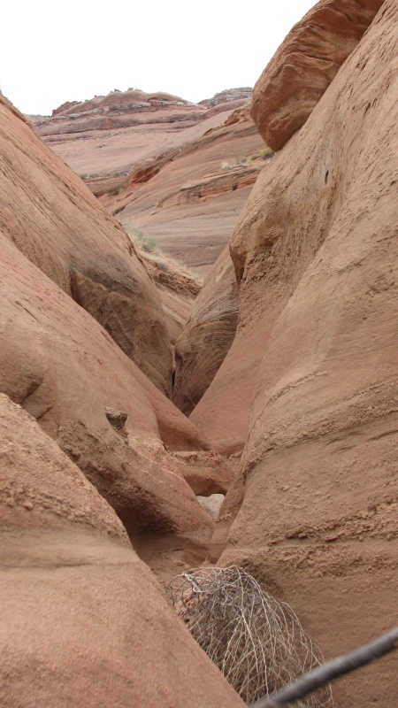 Once the tumble weeds were removed, this turned out to be a great slot hike/climb.