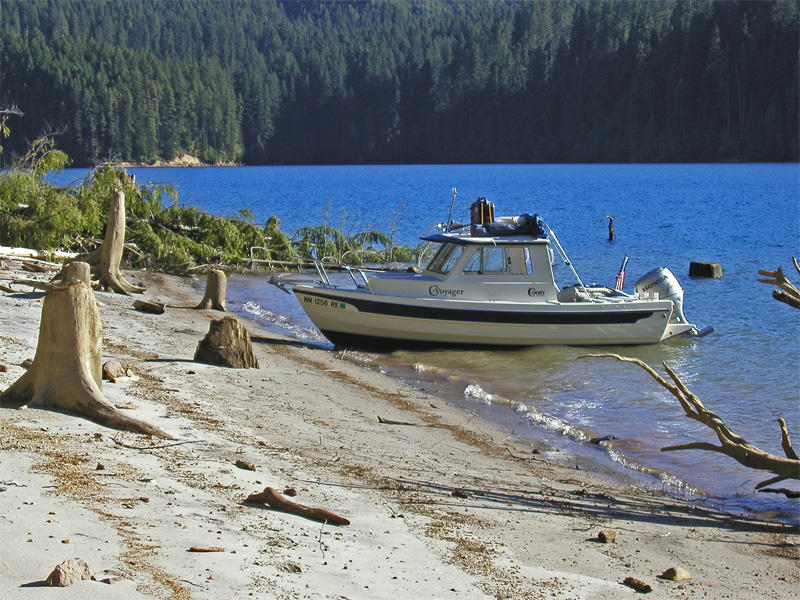 One of the many sandy beaches