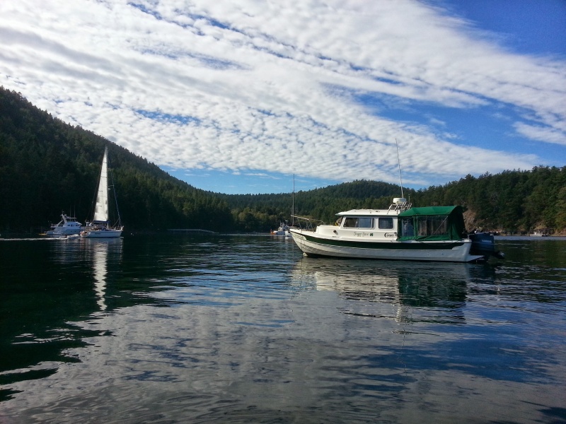 Our first night out at Stuart Island