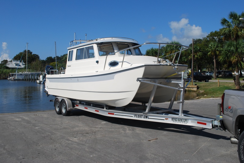 Our new 2009 Tomcat 255 "Destiny" at the launch ramp in Apalachicola Florida September 2009 - ready for our first sea trial