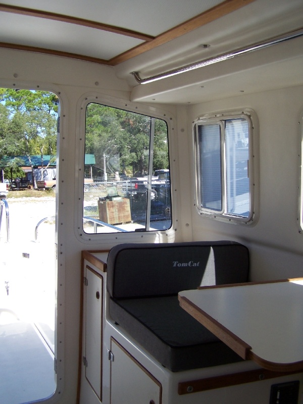 Our new 2009 Tomcat 255 "Destiny" at Wefings Marine in Eastpoint, Florida September 2009 - port side looking aft