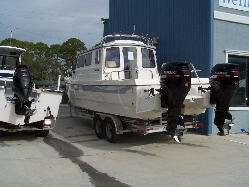 Our new 2009 Tomcat 255 "Destiny" at Wefings Marine in Eastpoint, Florida September 2009