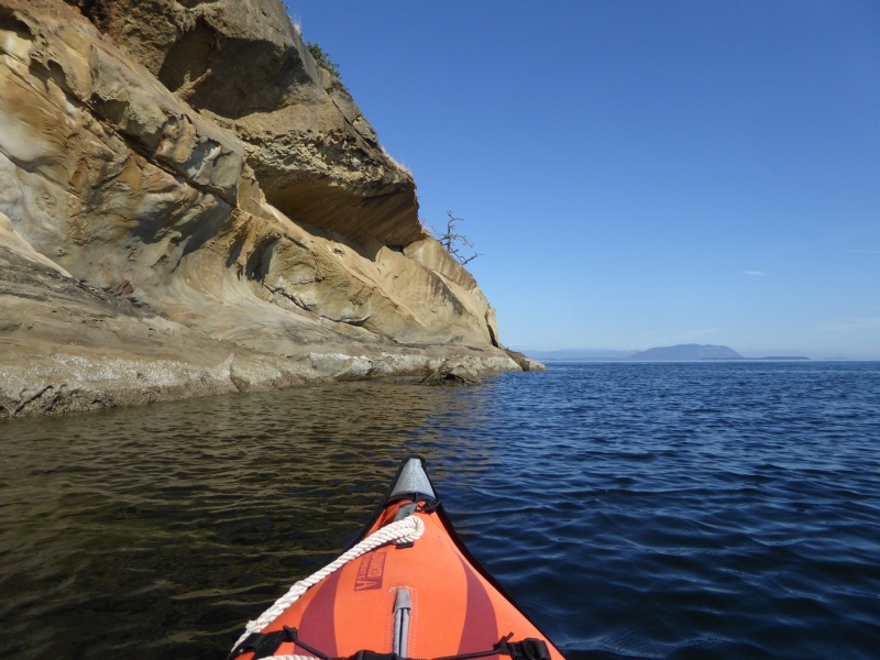 Out at the entrance to Fossil Bay, more sandstone formations
