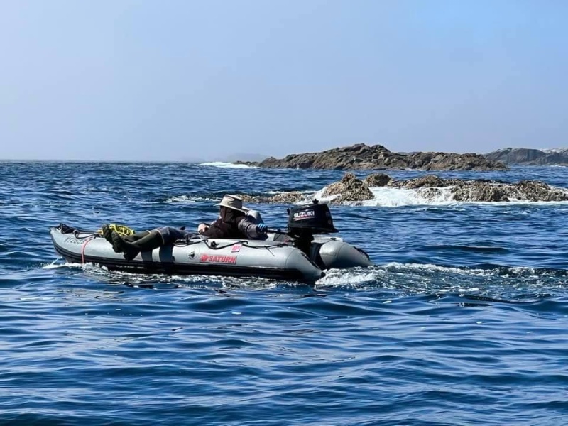 Out looking for & at whales.  Photo by Jody