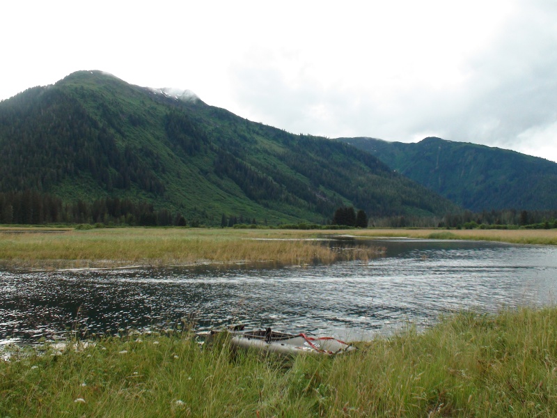 Over 5 miles up the beautiful tidal river and beyound that feed south Neka Bay, Fredrick Sound.