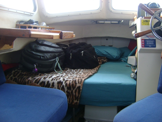 Packed up for trip across bay