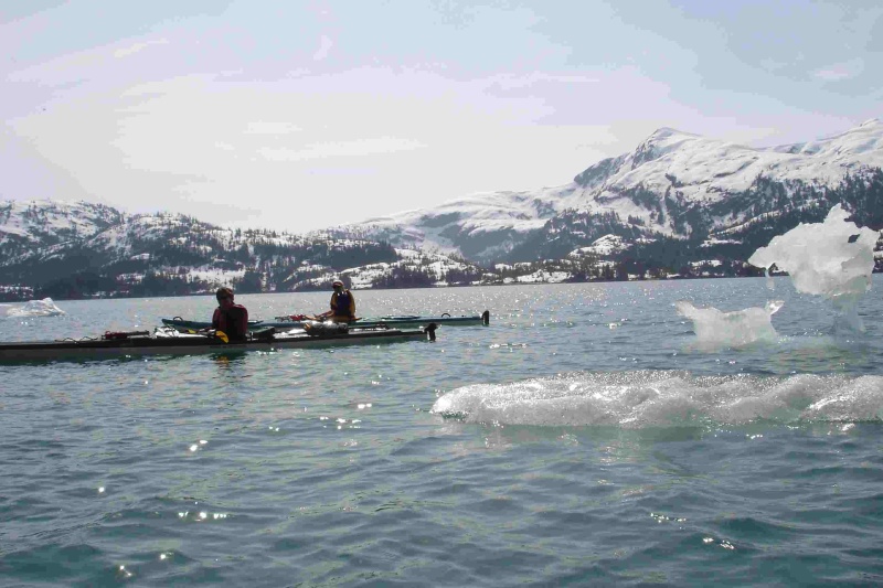 Paddling in the ice