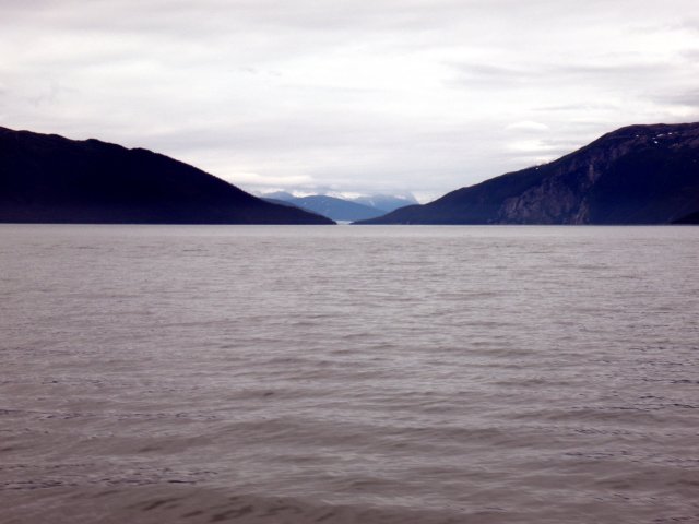 Parting view of Taku Inlet & Glacier
