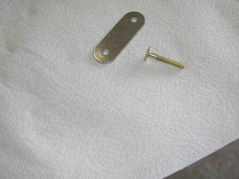Parts for overhead shelf fix.
Bolt is flat headed "toilet bolt"