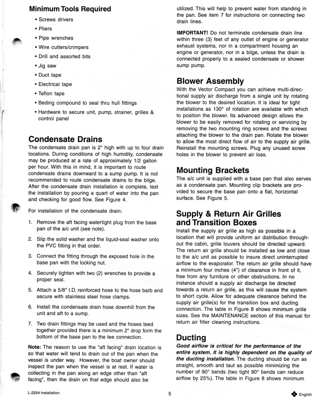 Passport marine air system104