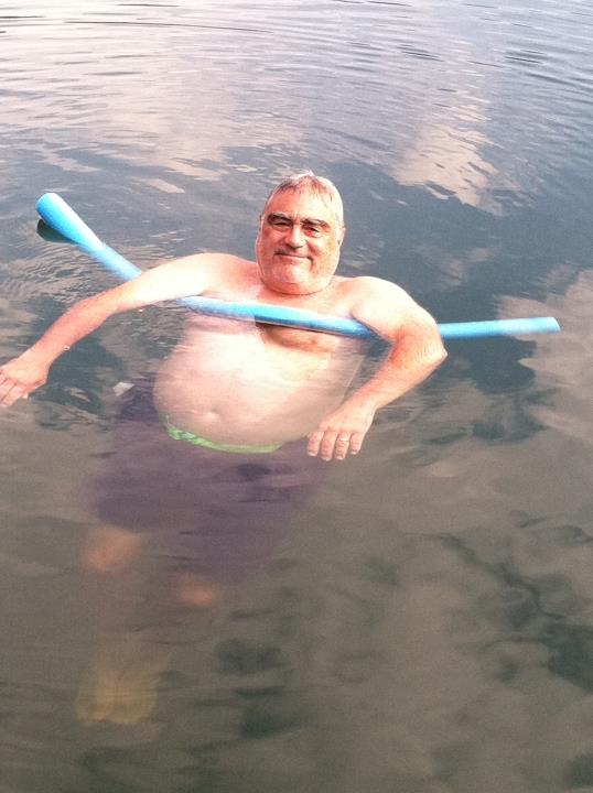 Pat Takes a Dip in Rimrock Lake - Like a Pool Full of Ice Cubes 9-8-11