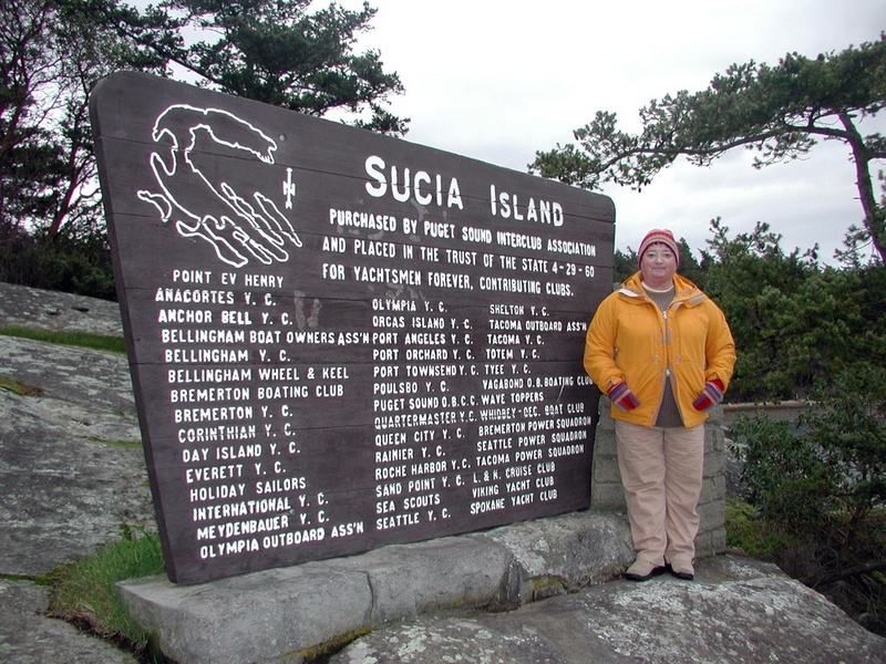 Patty at Sucia - First Birthday Cruise - 2-14-04
