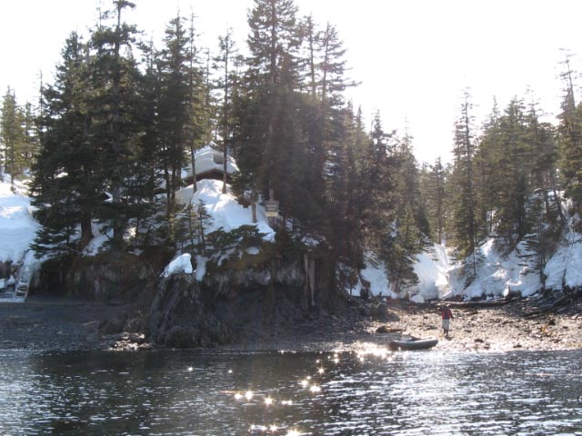 Paulson Bay Cabin buried in the snow
