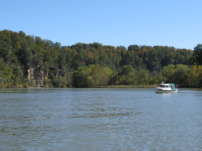 Pelican and the Harpeth River cliff.