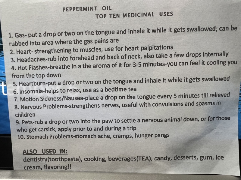 Peppermint Oil Medicinal Uses