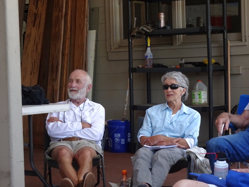 Peter and Becky Clay.  We owe our ability to participate in this Hontoon Gathering.  Peter and Becky joined us about 70 miles into the drive on I 10, and camped with. us in their van.  They are proud owners of a C Dory 25, and have a gaggle of other boats.  They also spent their careers at Wood's Hole!  True sailers and welcome to the C Brat World.