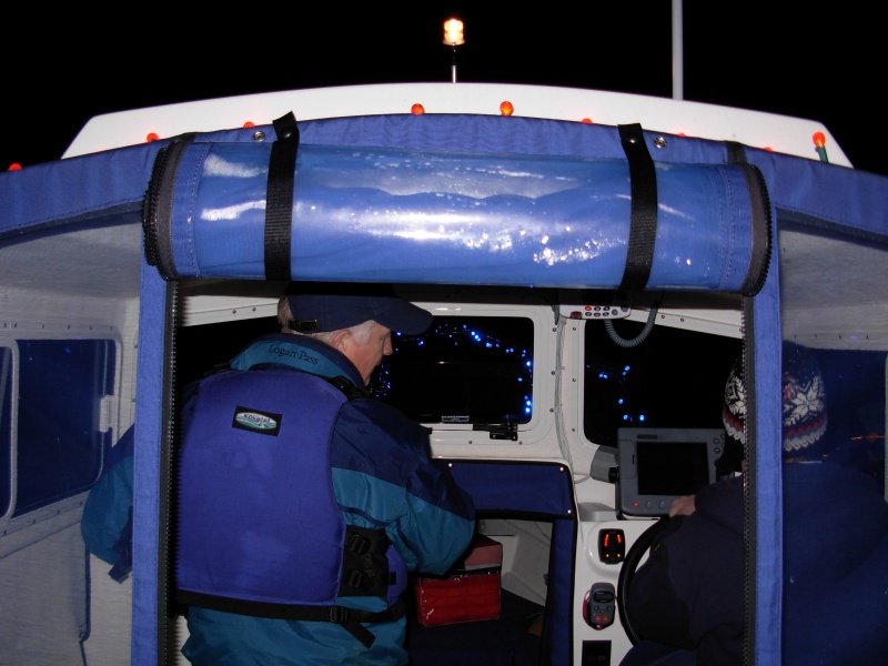 Philip and Jim heading into the night