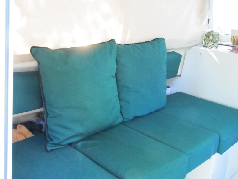 pillows & cushions at table to use as sofa