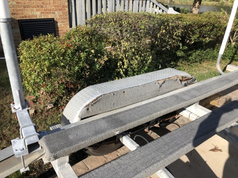 Plywood with carpet fender well