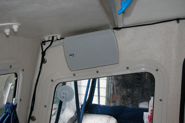 Poly Planar MA 7500 speakers.  Starboard side.