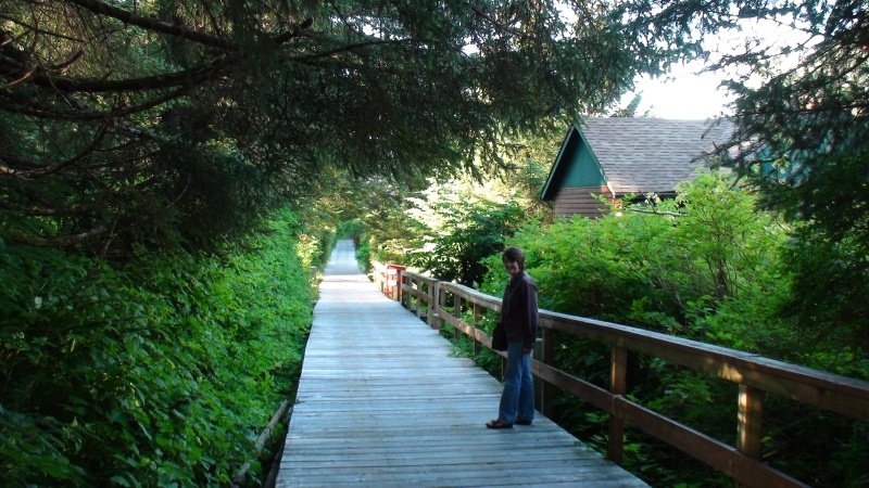 Port Alexander boardwalk through town area