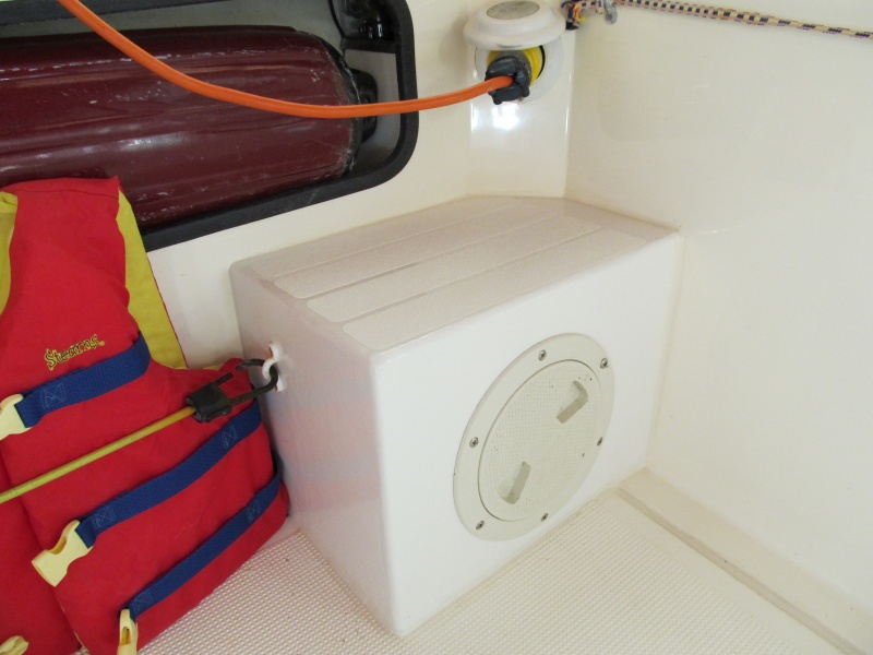 Port step with non-skid on top