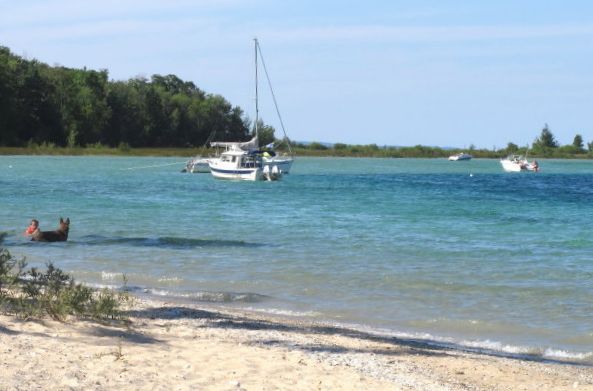 Power Island Beach, Yes, the water is really this clear and blue.