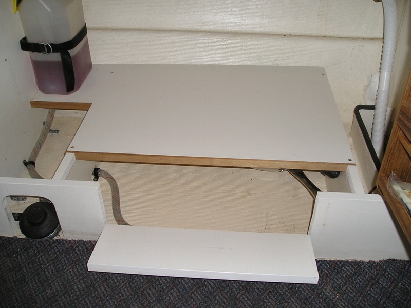 Prep work for adding galley storage shelves