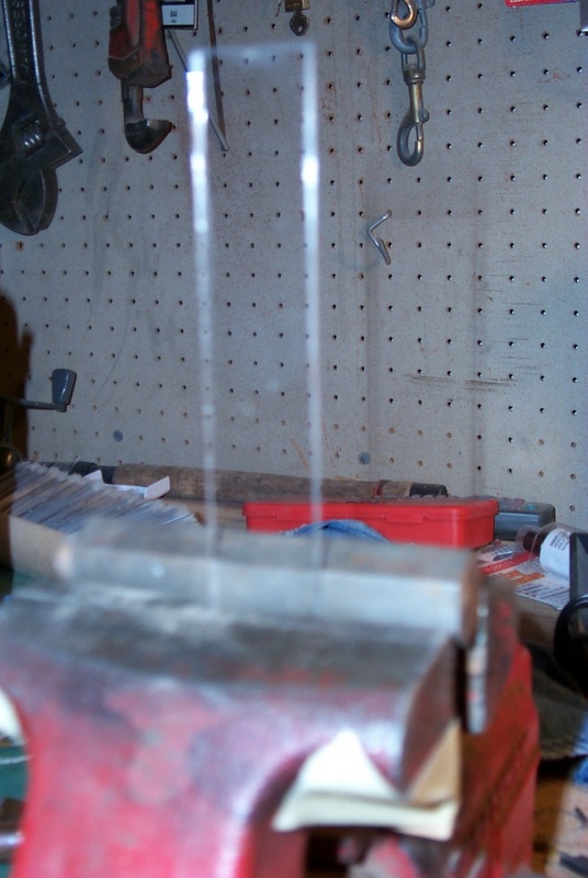 Preparing to shape plexiglas
