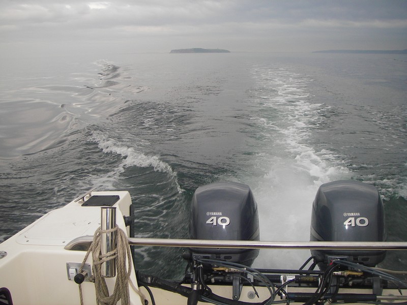 Protection Island fading into the  haze.  The water and colors seemed like mercury today.  This was our first island circumnavigation.