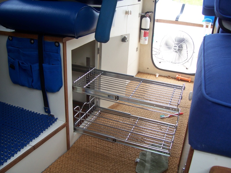 Pull outs under Helm seat