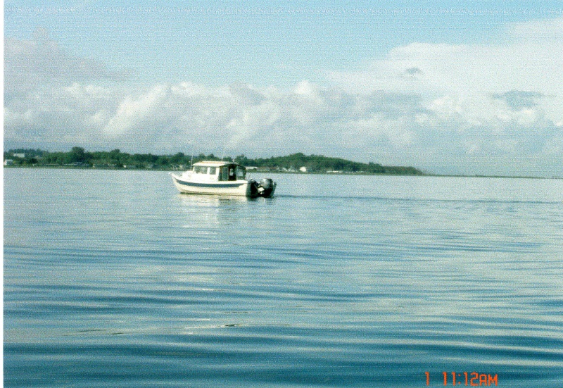 (R/J): Beautiful day on the water but no fish for the Immacu-Nada.