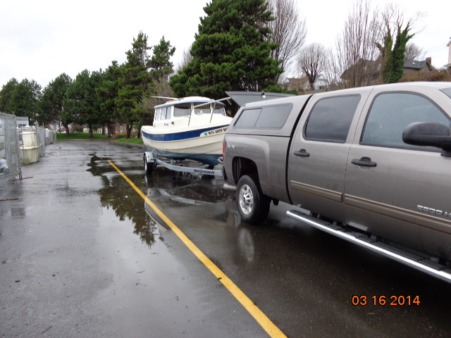 R-Matey sittin' pretty on her new trailer
