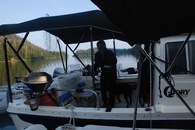 Rafted up Jackson Cove