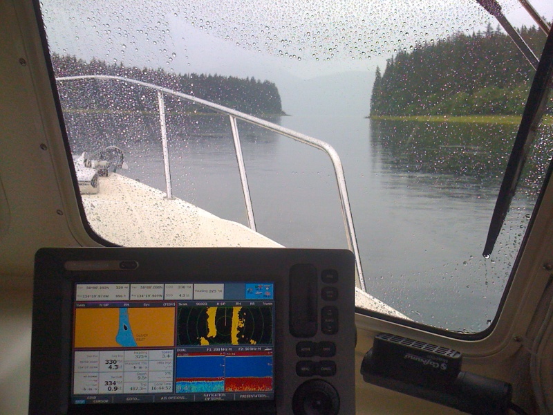 Rain and fog set in on exiting Inlet