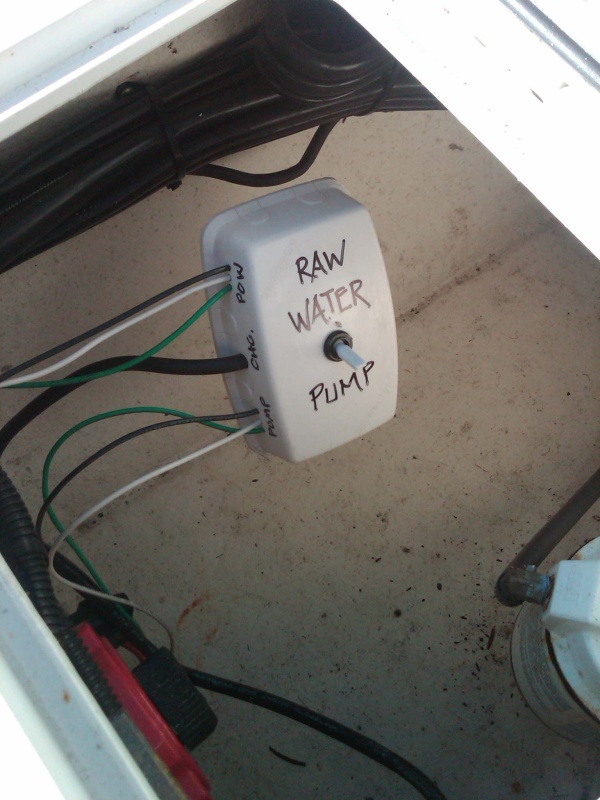 raw water pump switch for hose bibb.