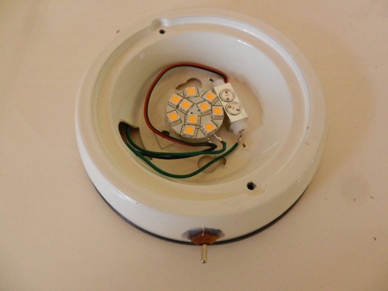 Red festoon bulb added along with "puck"