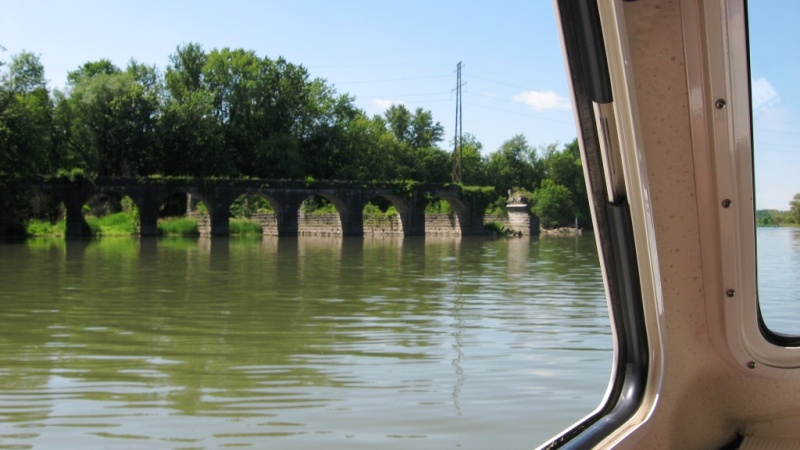 remains of aquaduct on Erie Canal
