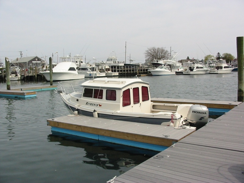 Retriever at her slip in Hyannis Harbor