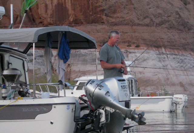 Russ Fishing Off Traveler at Oak Canyon 9-19-09.Sized