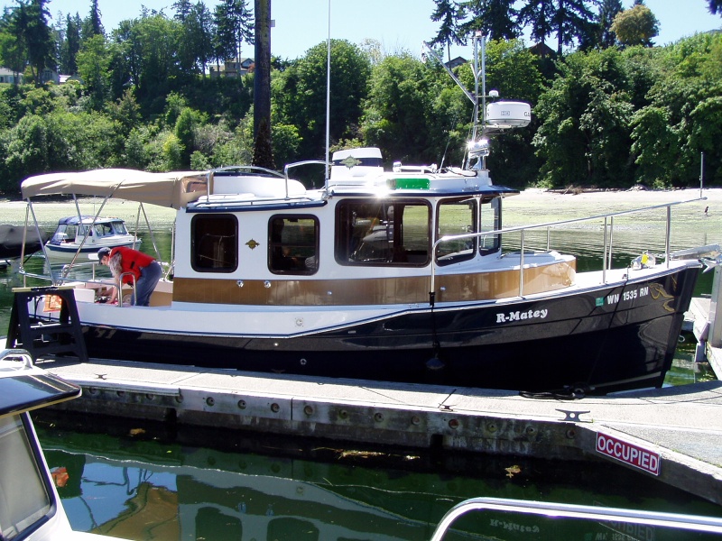 Ruth and R-Matey at the dock at Langley
