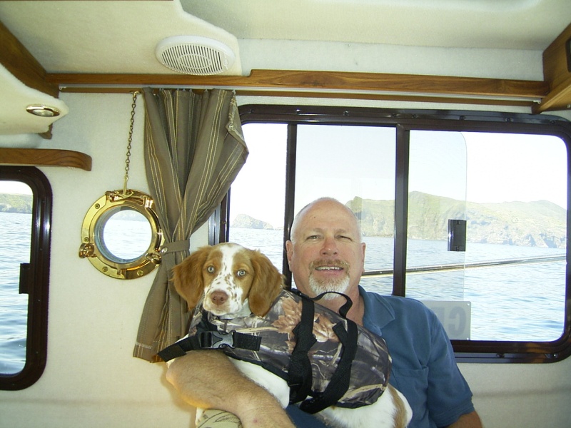 Sadie's first boat trip