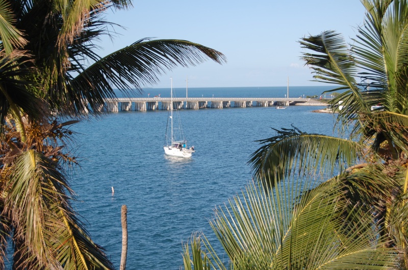 Sailboat anchored at Bahia Honda State Park