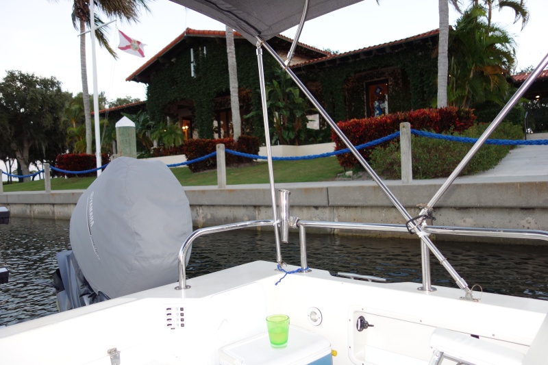 Sarasota Moorings Long Boat Key Marina 5 star resort.  They don't see many trailer boats, or wine in green plastic glasses here.