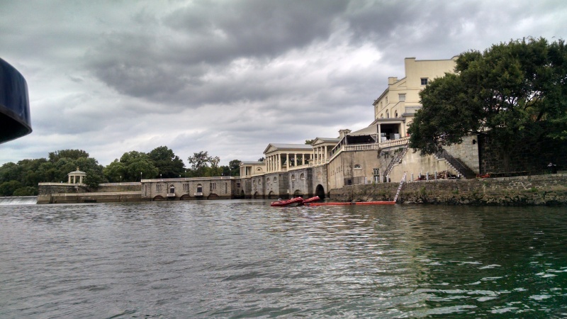 Schuylkill River at the falls next to the Philadelphia Museum of Art which has one of the largest art collections in the United States