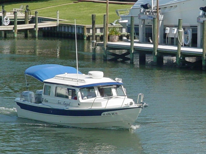 Sea Angel cruising down the the creek