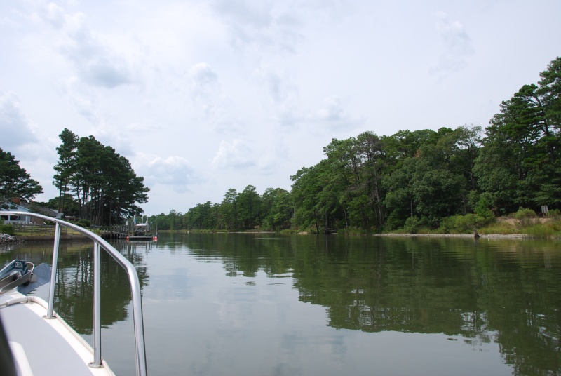 Sea Shore State Park on starboard side, houses on Bay Island, VA Beach, VA.to port.