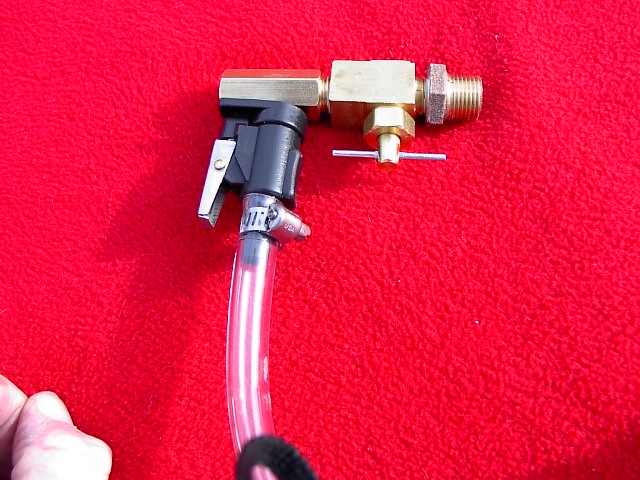 (Sea Wolf) Detail of Racor filter end of fuel line.
